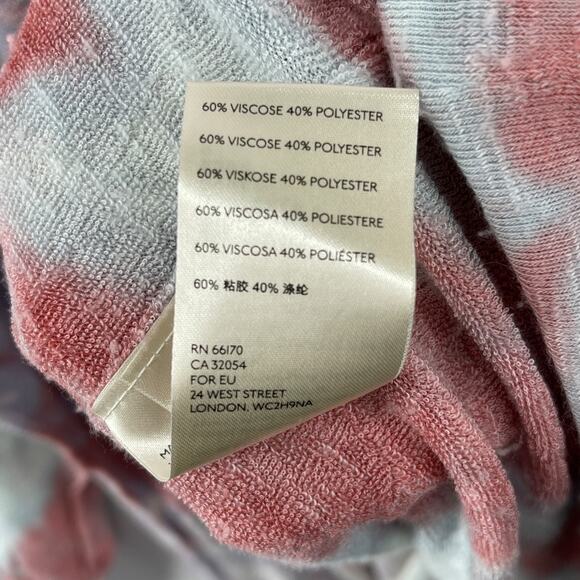 WE THE FREE Top XL Best Catch Tie Dye Tee Long Sleeve Terry Oversized Tunic Red - Picture 13 of 16